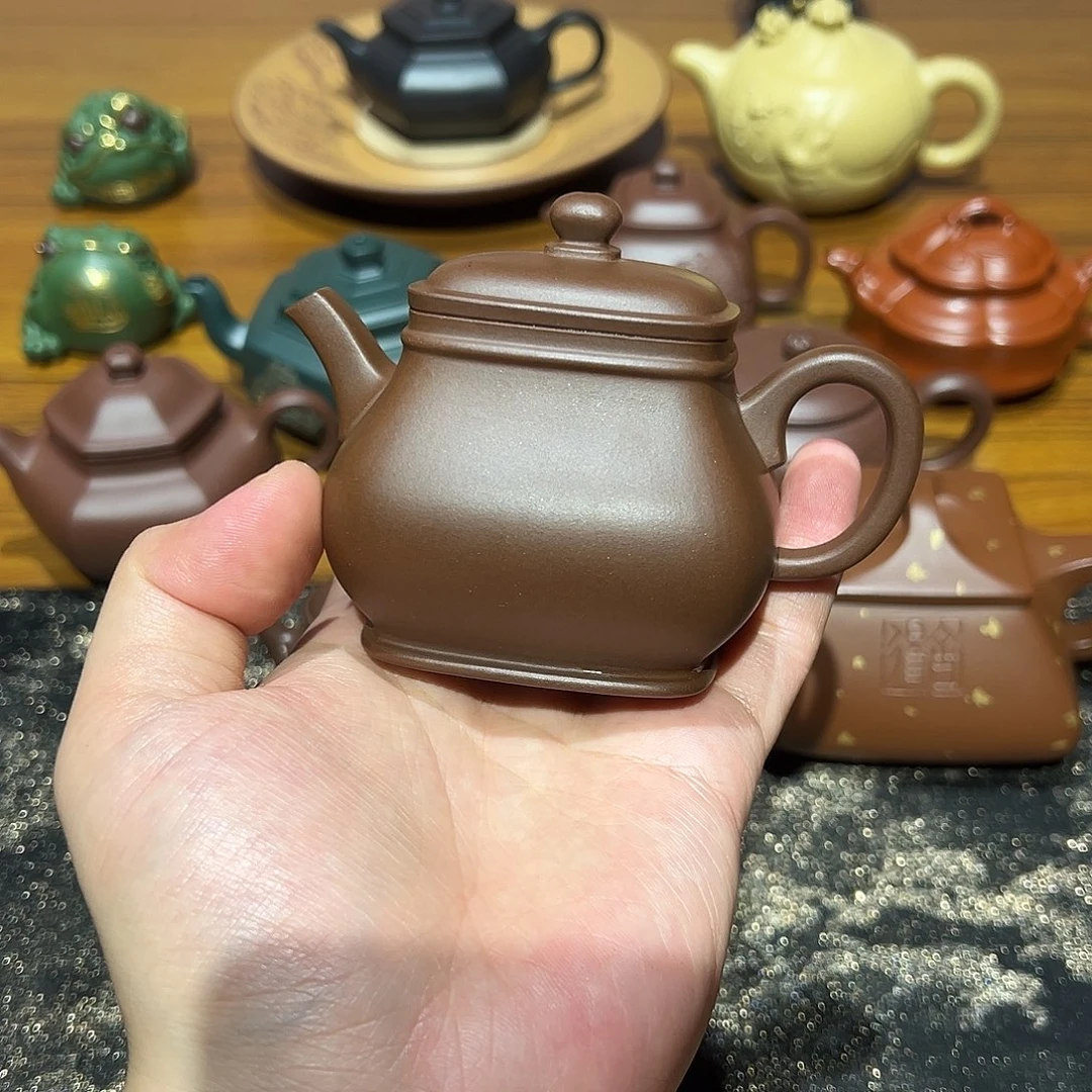 健***财茶壶紫砂方尊紫砂壶