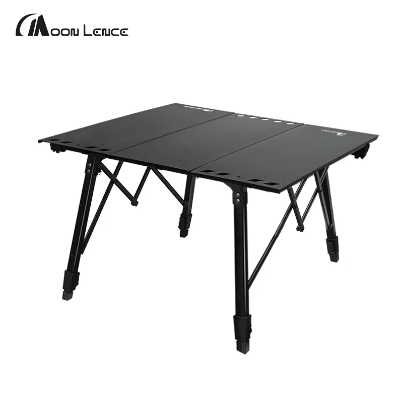 MOON LENCE户外铝合金三片露营桌