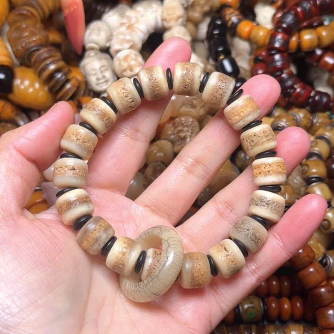 【闪购商品】牛骨手串/手链牛骨原色12×18颗