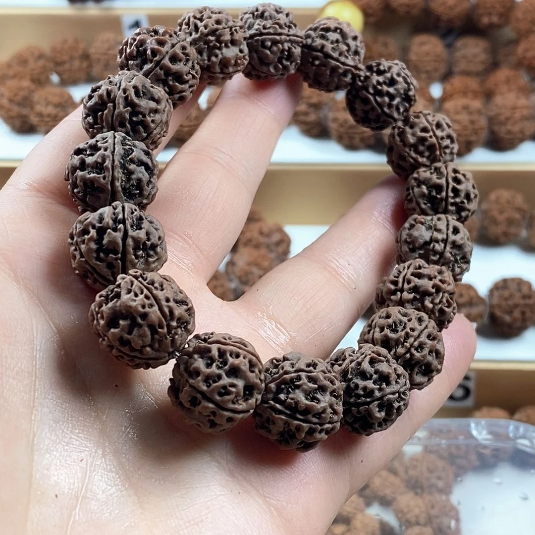 金刚菩提手串原生态红皮铁籽