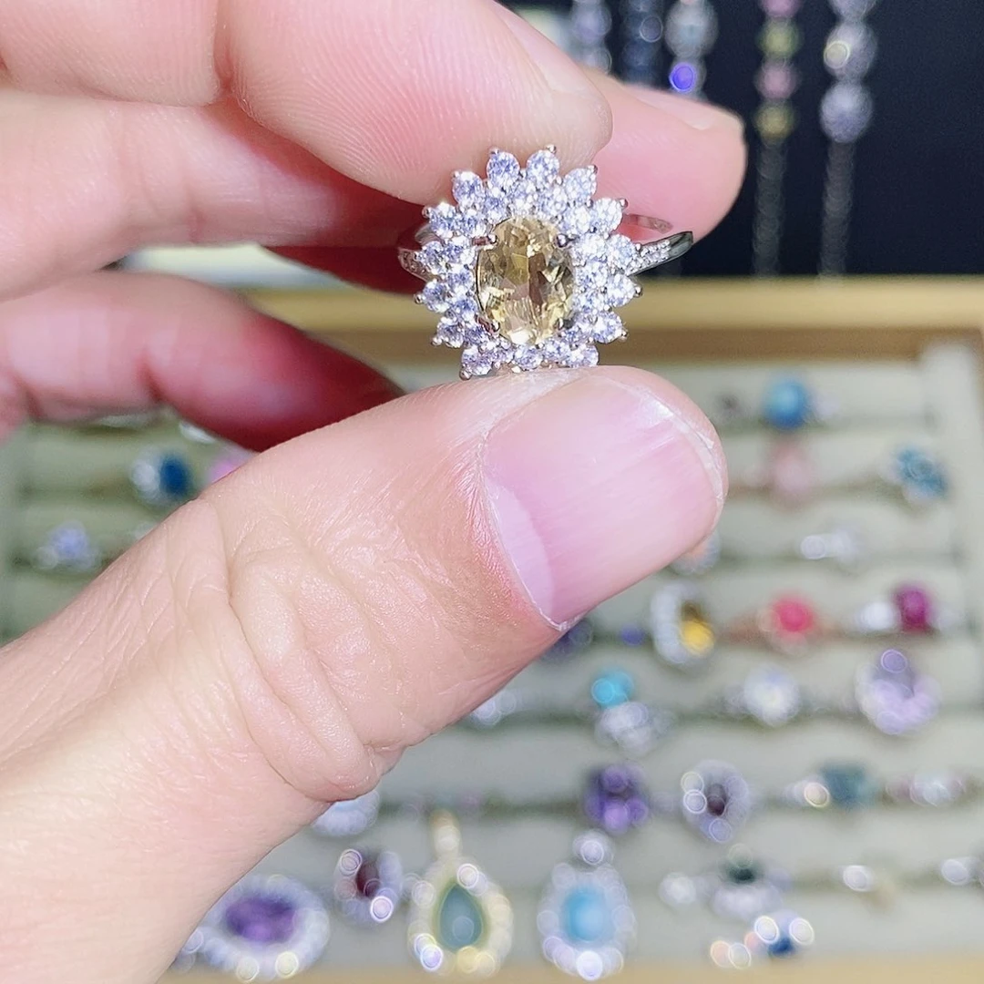 未镶嵌戒指黄晶55