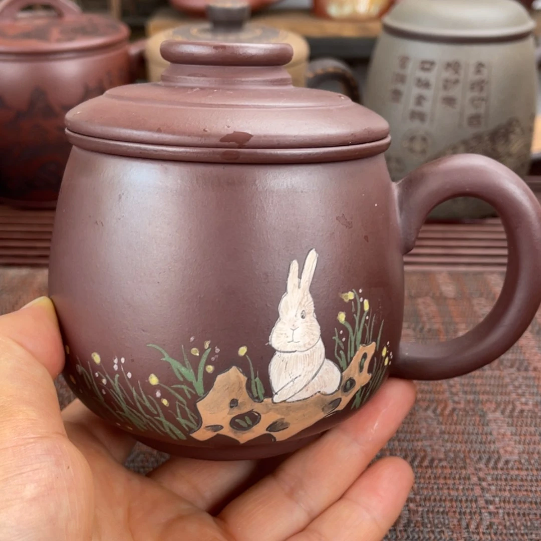 【闪购商品】茶杯紫砂宜兴原矿紫砂盖杯微瑕