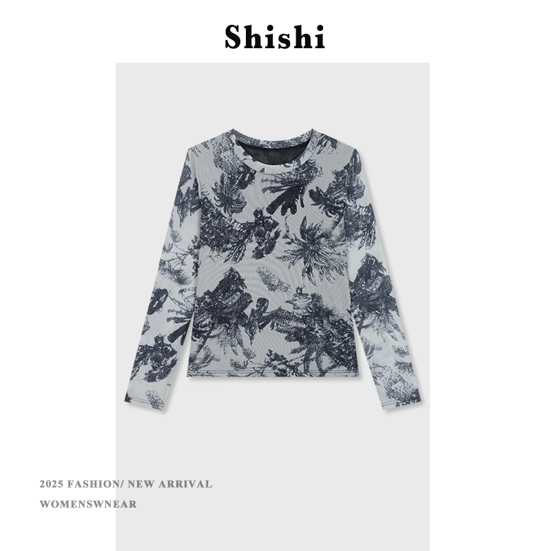 【SW】长袖T恤女夏季薄款时尚百搭休闲洋气长袖防晒上衣YS-0370