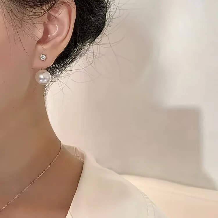 铜合金耳饰 许我耀眼许妍同款2025新珠珠流苏耳环女轻奢耳钉耳饰