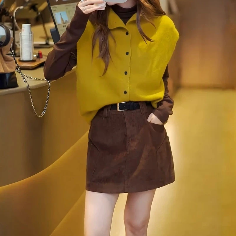 2025秋新款减龄设计感时髦气质针织衫百搭背心高级感上装两件套