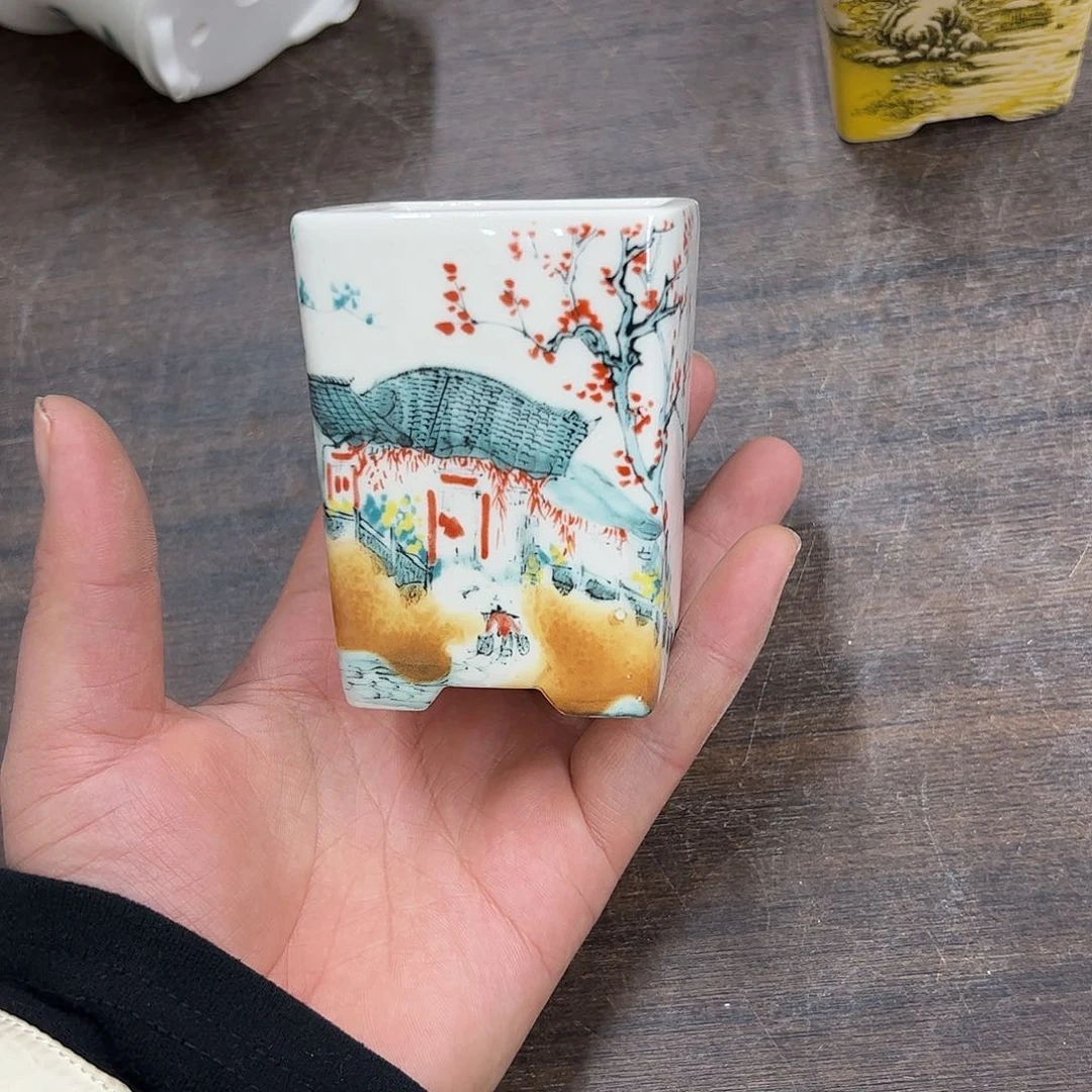 紫砂花盆113号瑕疵6/7cm