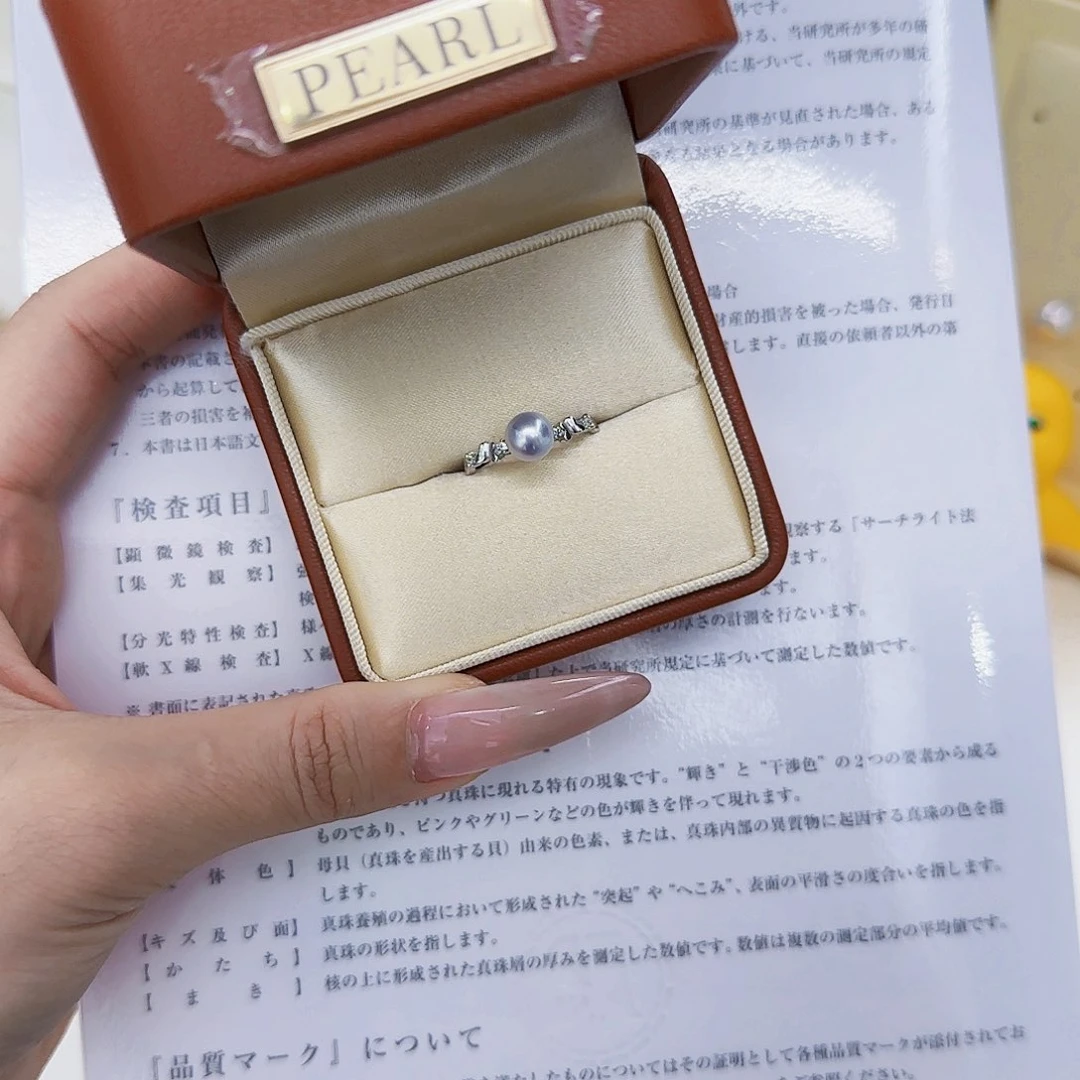 海水珍珠戒指银S925镶嵌