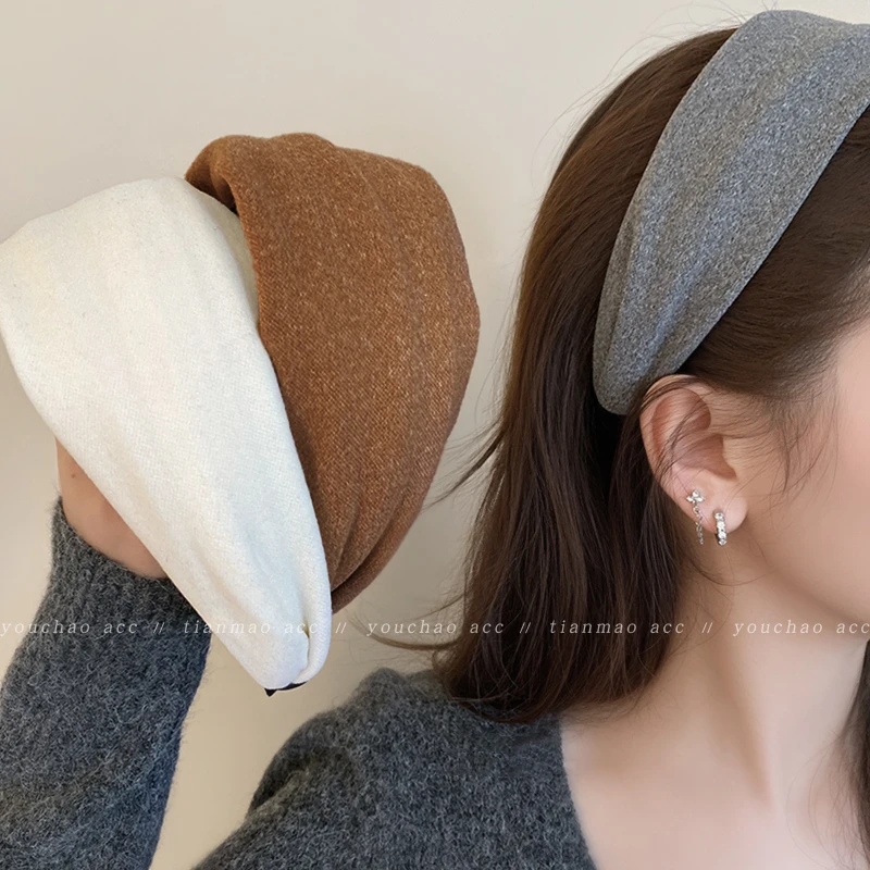 秋冬复古高级感太空棉宽边发箍女高颅顶软面气质简约洗脸头箍发饰