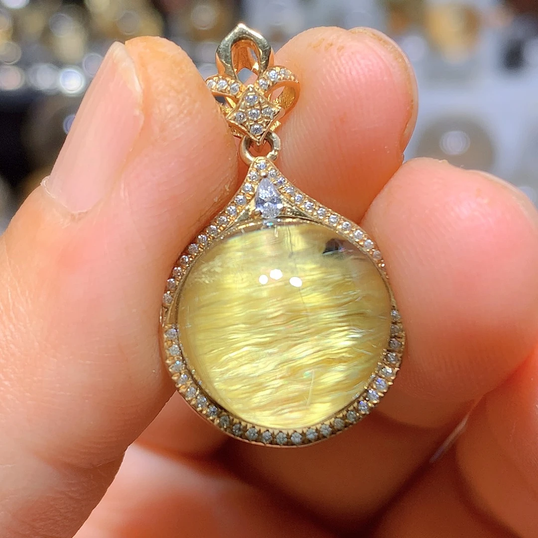 珠宝半成品水晶银S925镀金镶嵌定制款