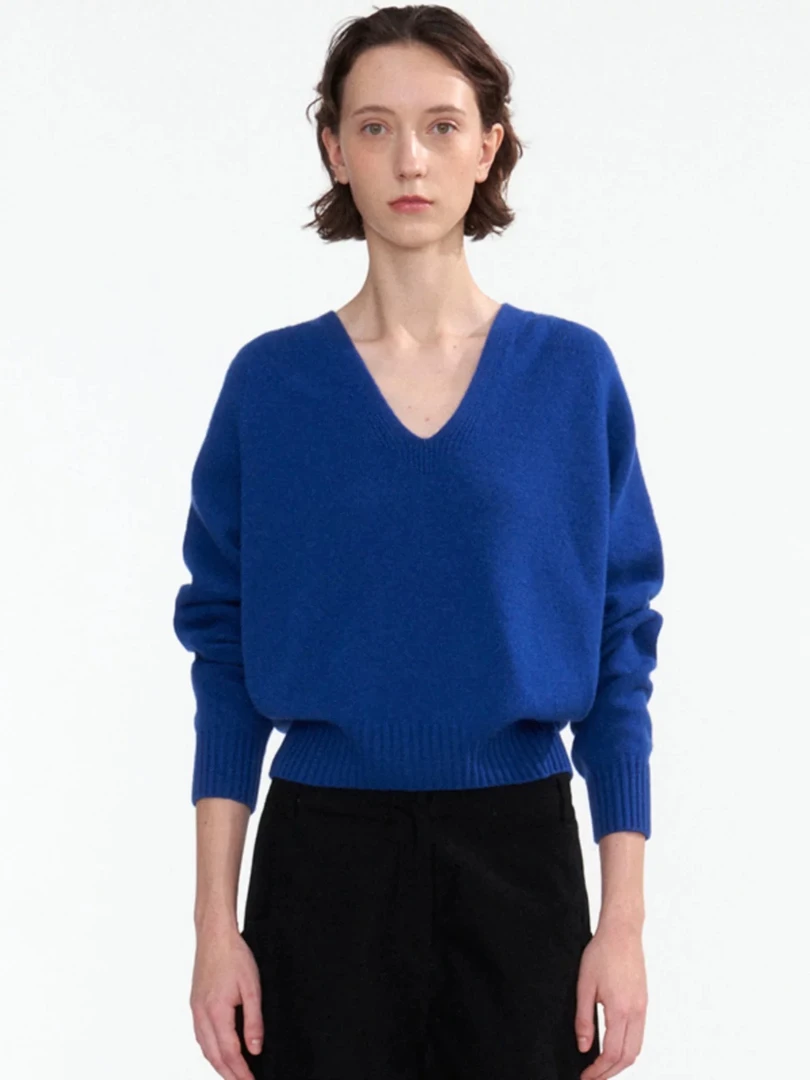 XIANG【暖冬】羊绒毛衣慵懒宽松圆领保暖针织衫LSSY4220