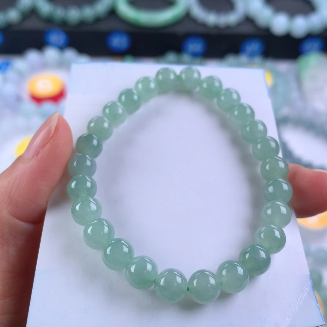 翡翠未镶嵌手链卡7.2