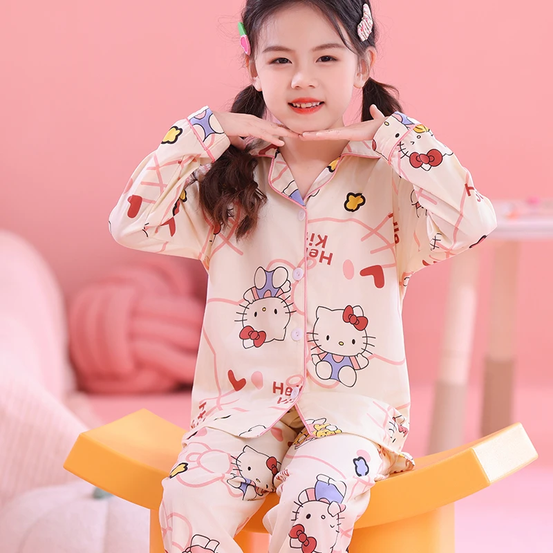 女童睡衣宝宝秋季薄款长袖公主女孩儿童2025春秋新款中大童家居服