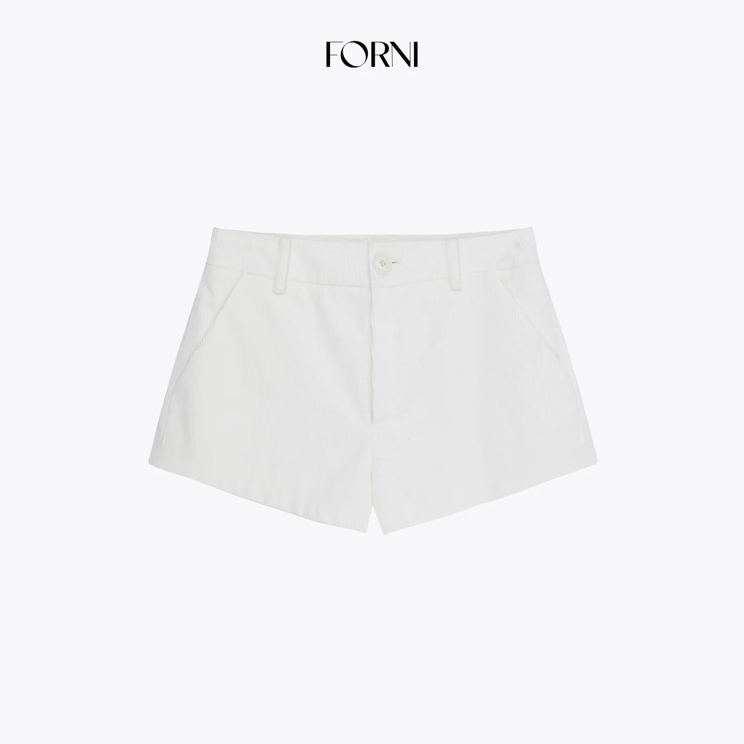 FORNI 灯芯派对 100全棉灯芯绒A字高腰短裤秋季
