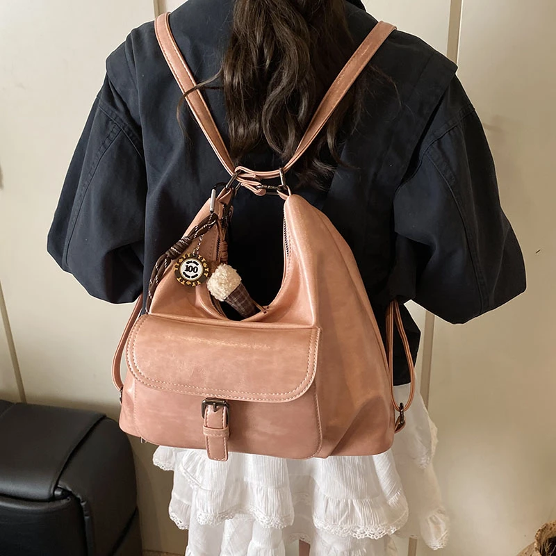 多功能休闲后背包双肩包2025新单肩包大容量通勤托特斜挎女士大包