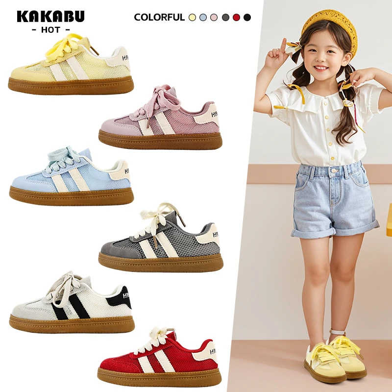 儿童春夏款鞋魔术贴单网透气童鞋韩系轻便软底儿童德训鞋192