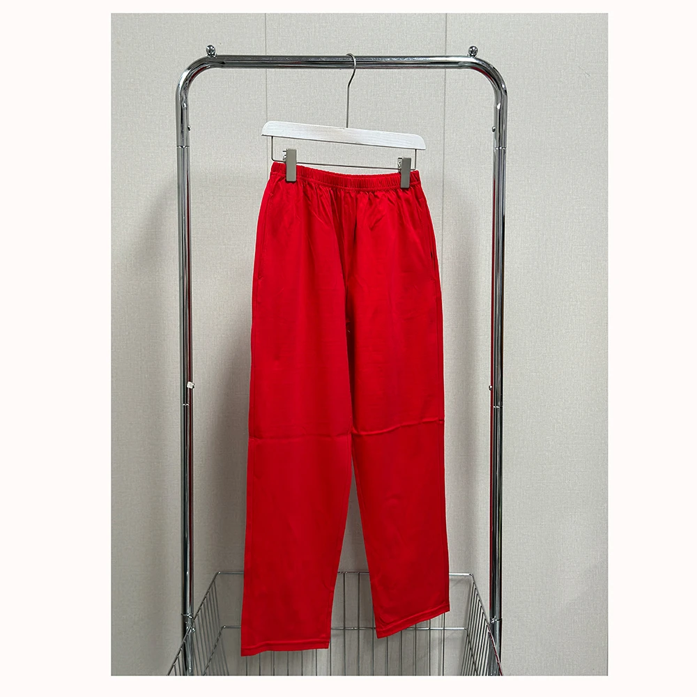 ML11445春季新款纯色宽松松紧腰女士直筒休闲裤