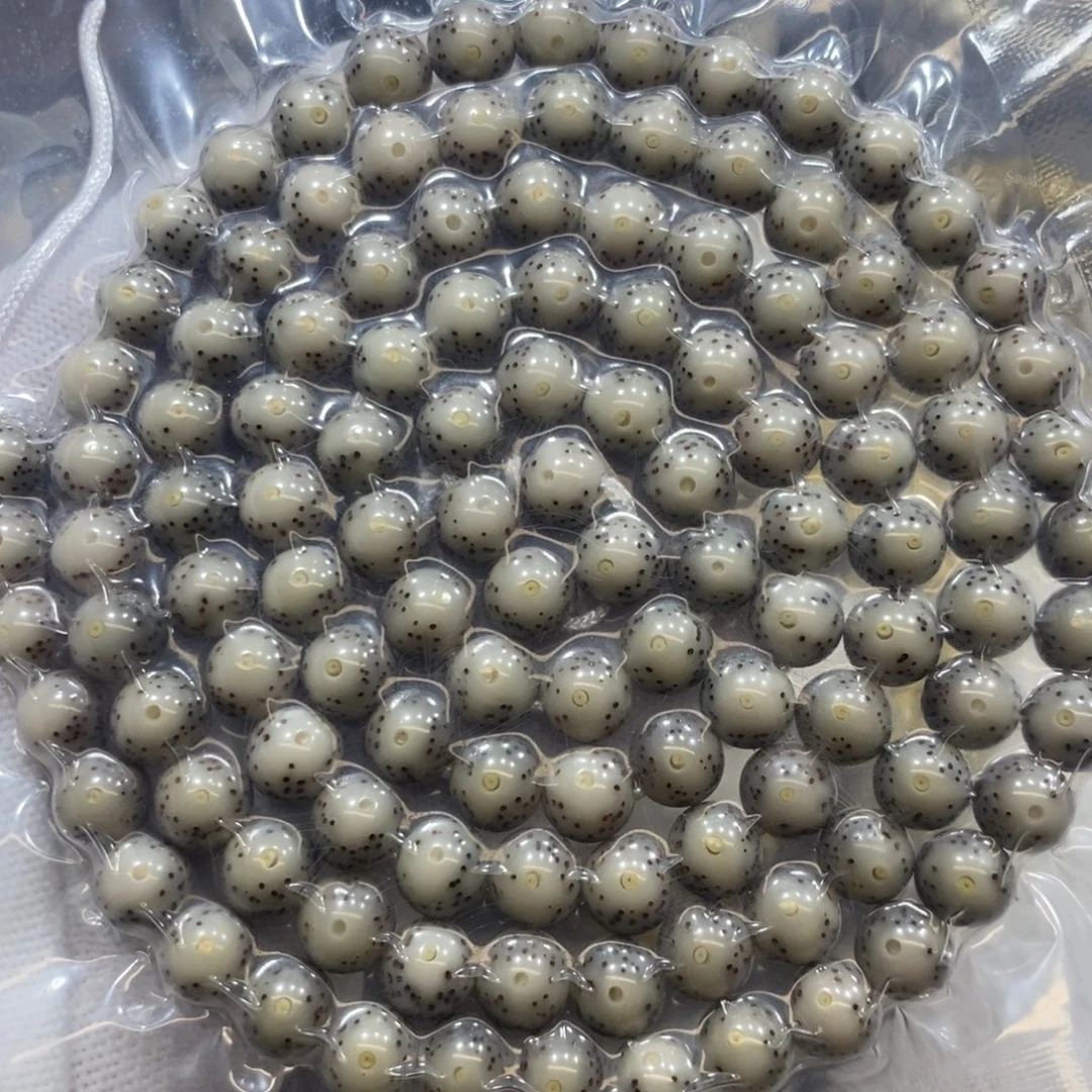 手串星月菩提石玉8圆大留白