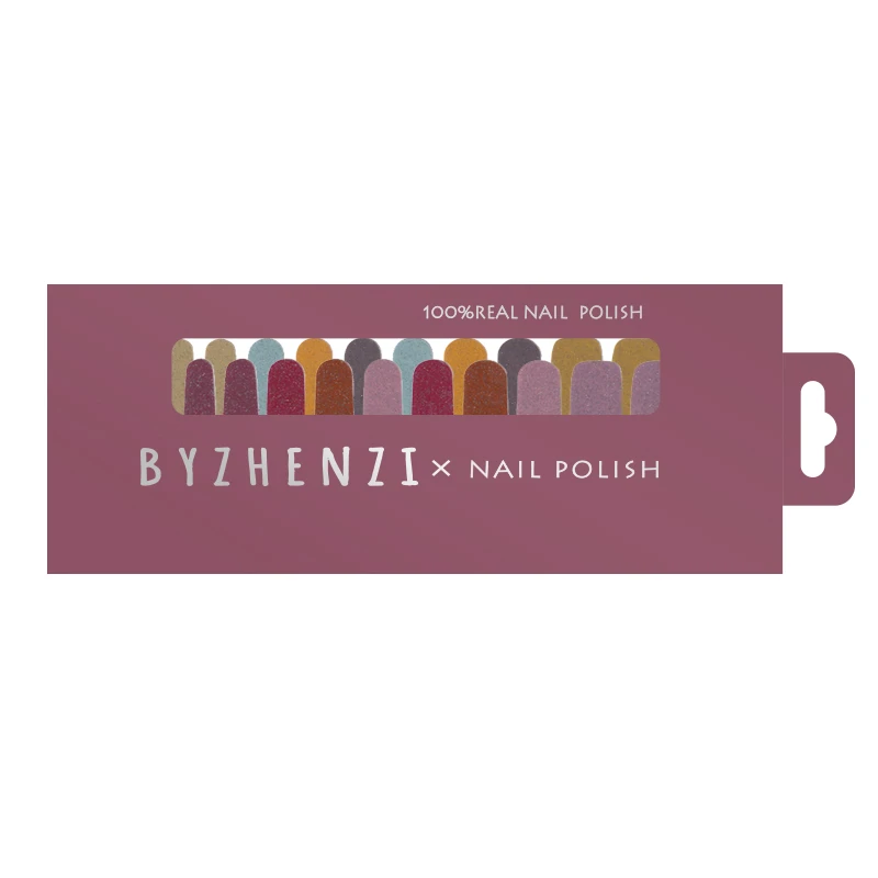 BYZHENZI STORE【碎钻颜料盘】AB版甲油膜美甲贴持久防水指甲贴纸