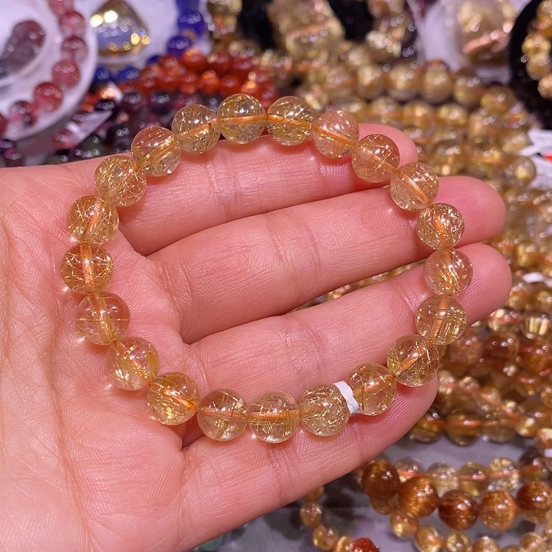 未镶嵌手链水晶金发晶9