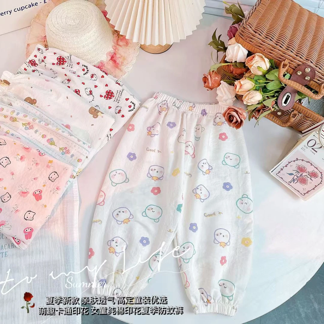 【Dannirabbit】*王冠小熊*卡通柔软轻薄好穿女童防蚊灯笼裤 C-2509