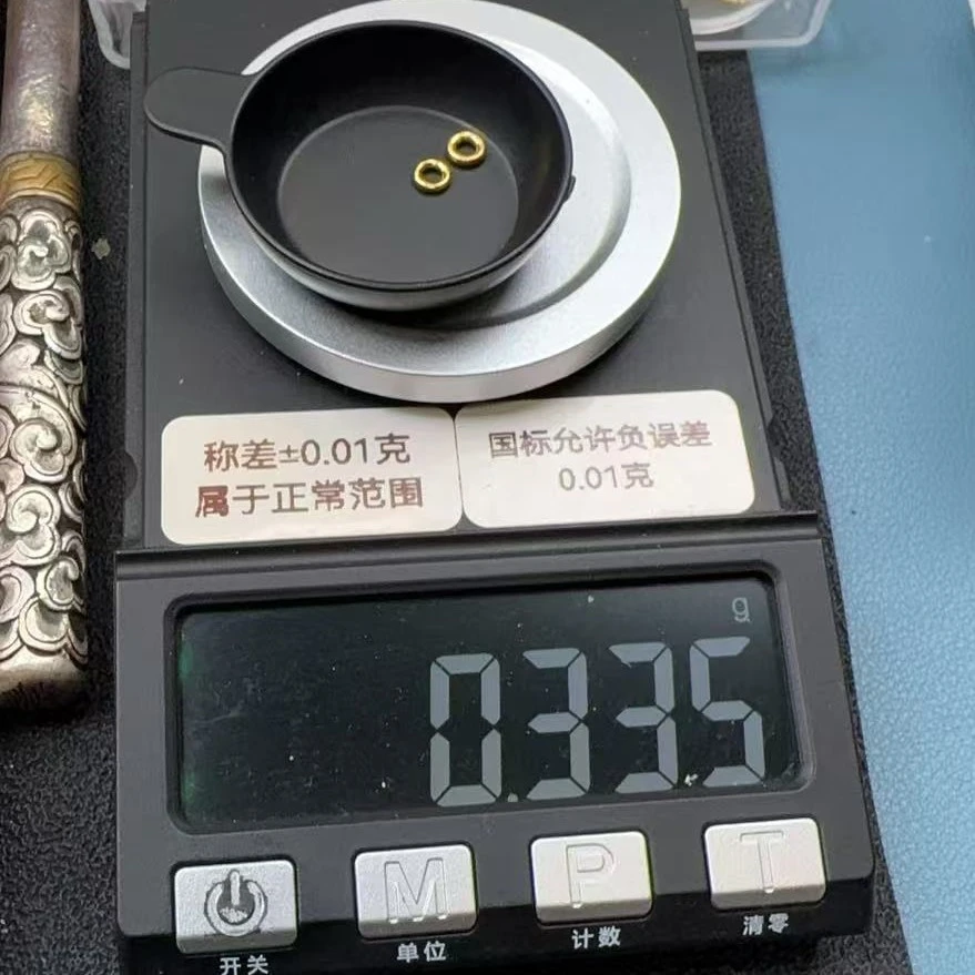 W足金黄金纯金闭口环配件