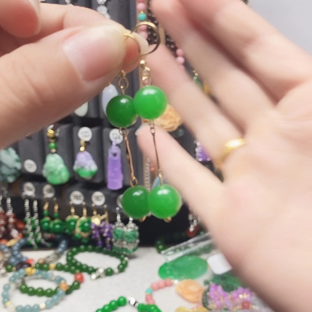 玛瑙/玉髓未镶嵌耳钉177