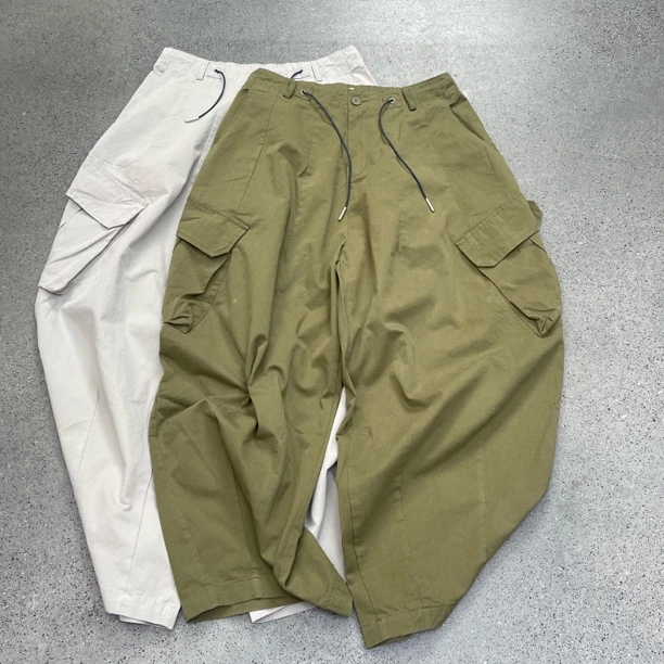 K008 松紧腰头25春款工装装裤宽松舒适抽绳百搭