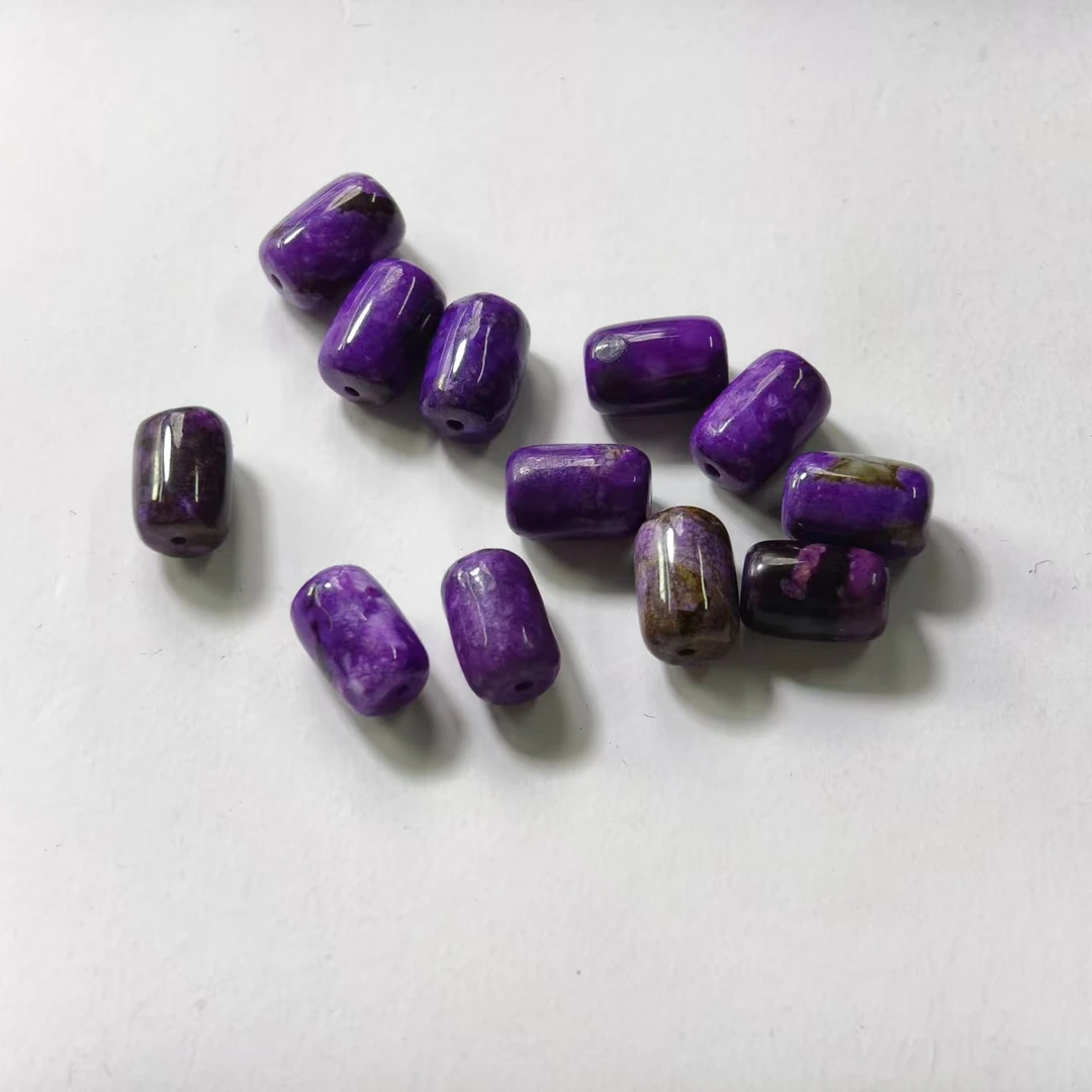 SJL紫桶珠散珠单珠24-117