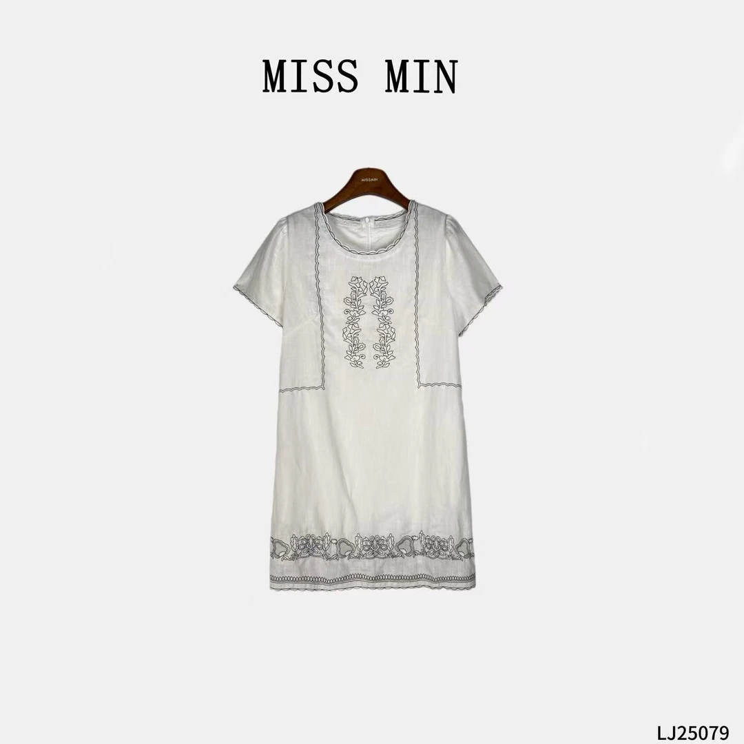 MISS MIN【逸绣】绣花背心裙小众炸街高级感女装无袖连衣裙 LJ25079
