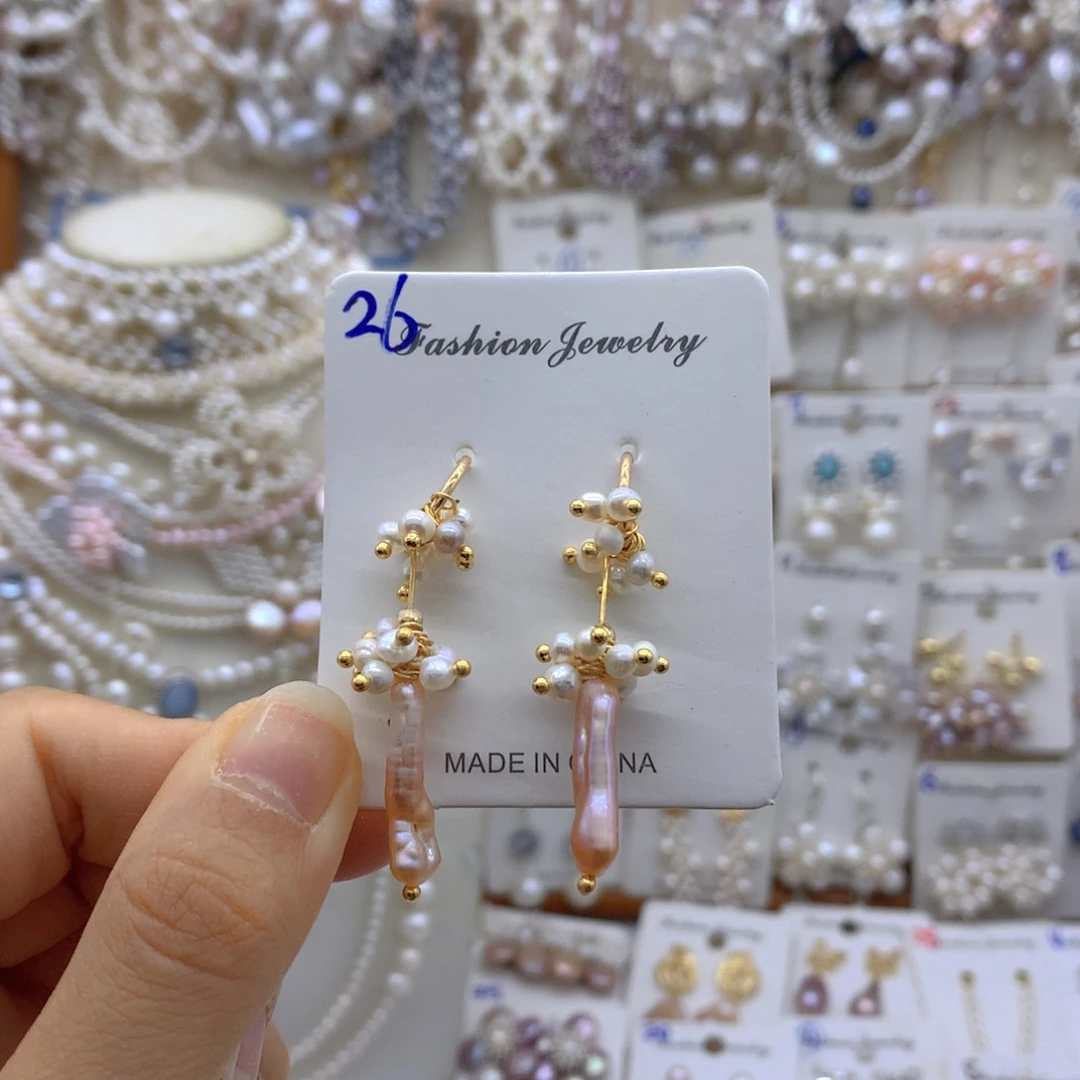 银S925镶嵌淡水珍珠项链耳饰