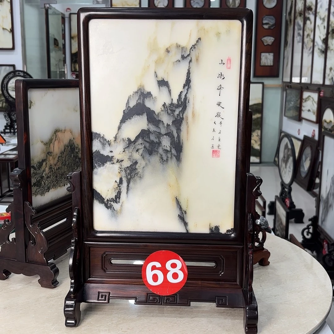 韩***国石材天然云石摆件