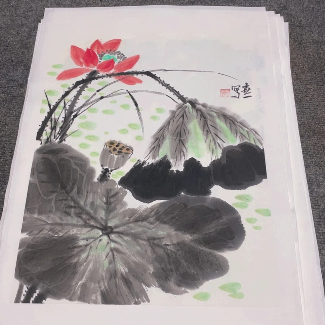 国画1.4平尺纯手绘国画作品