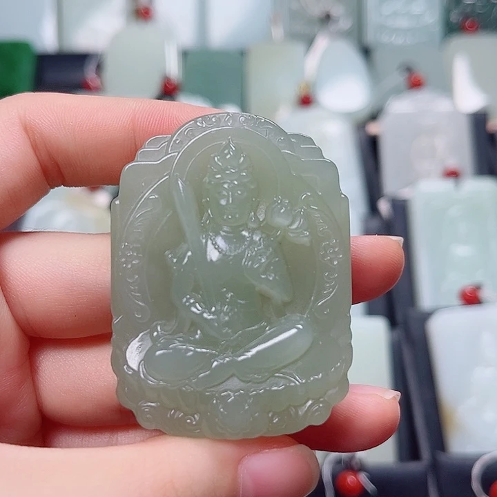 '***与和田玉未镶嵌挂件