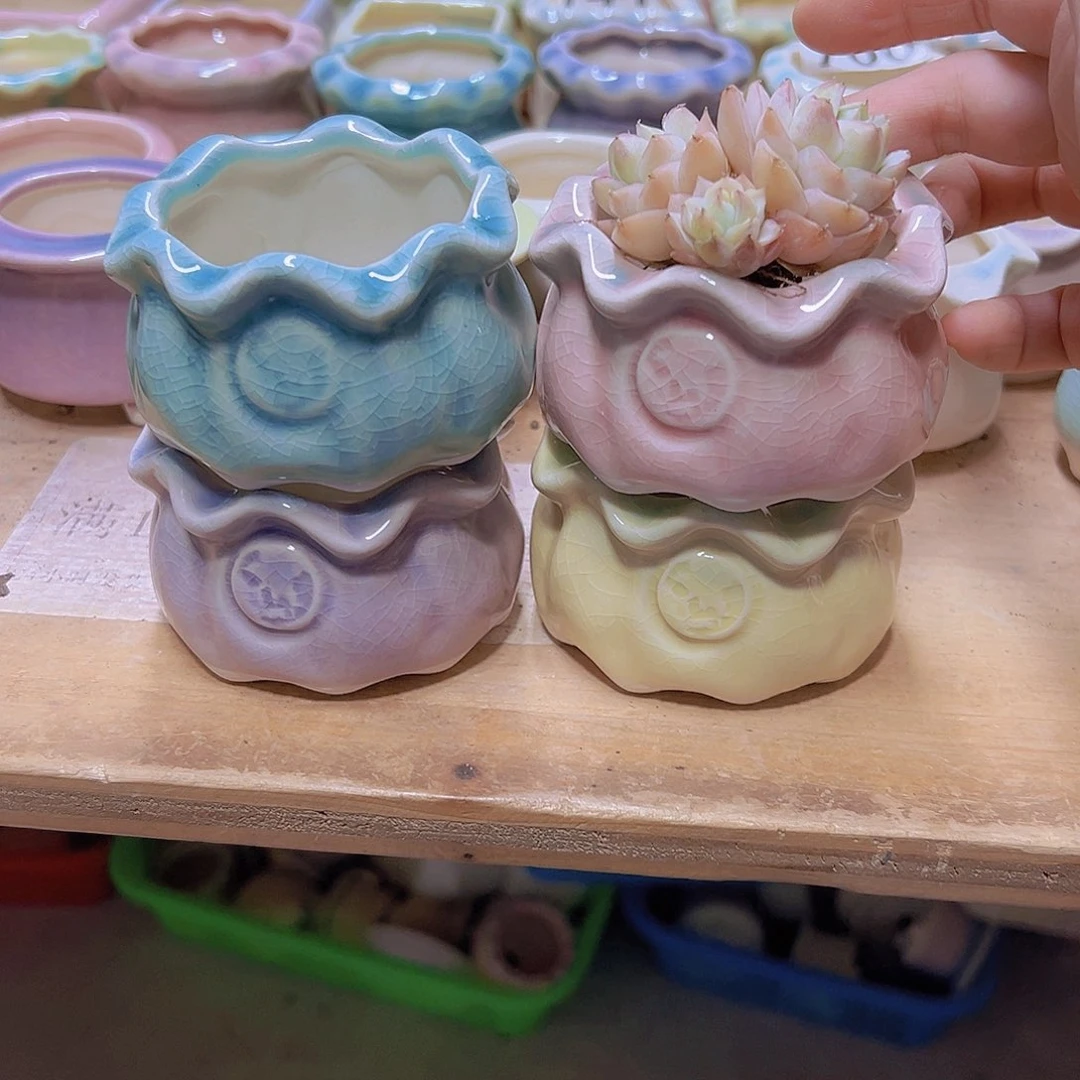 陶瓷花盆当场满12包邮