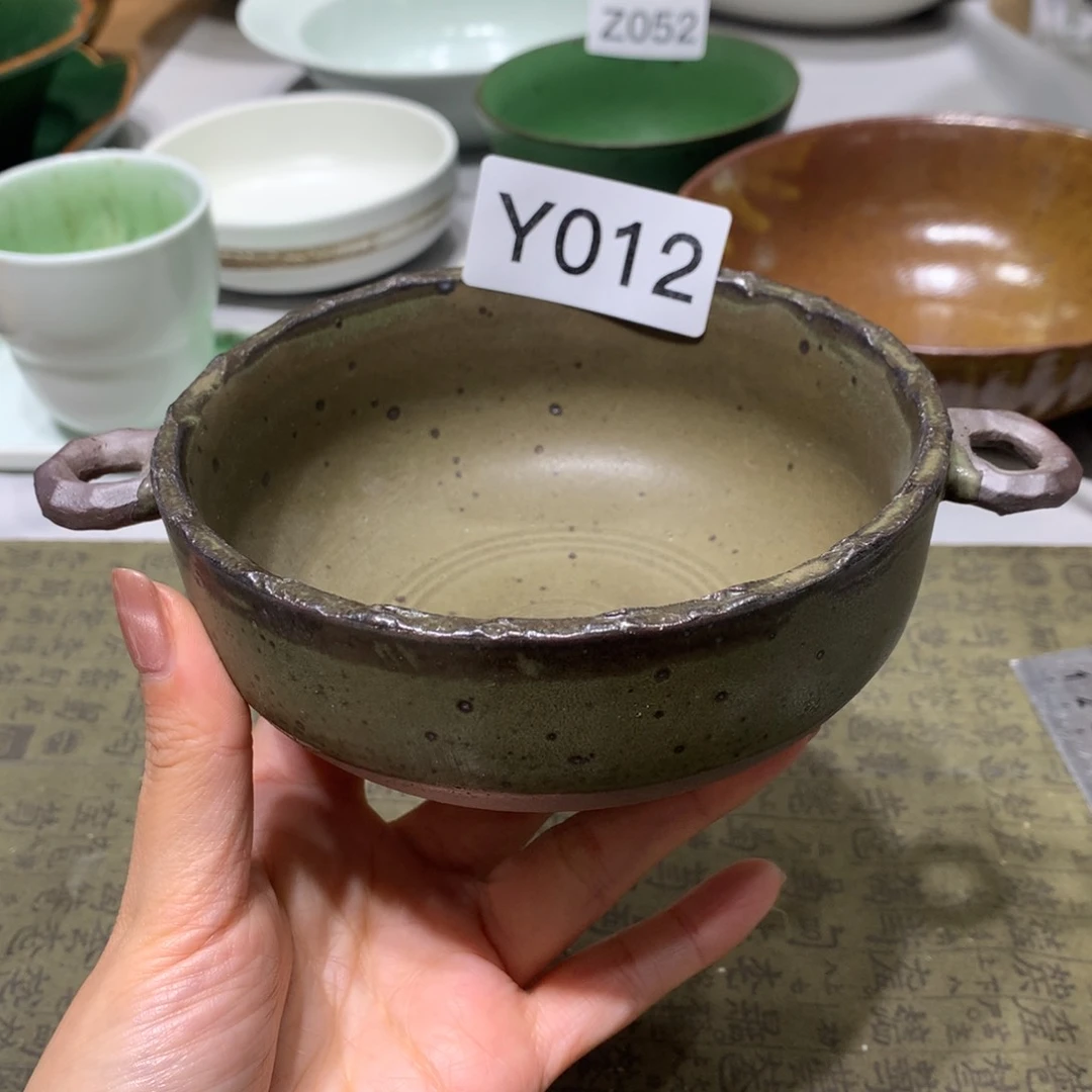 陶景德镇粗陶复古盘碗微瑕