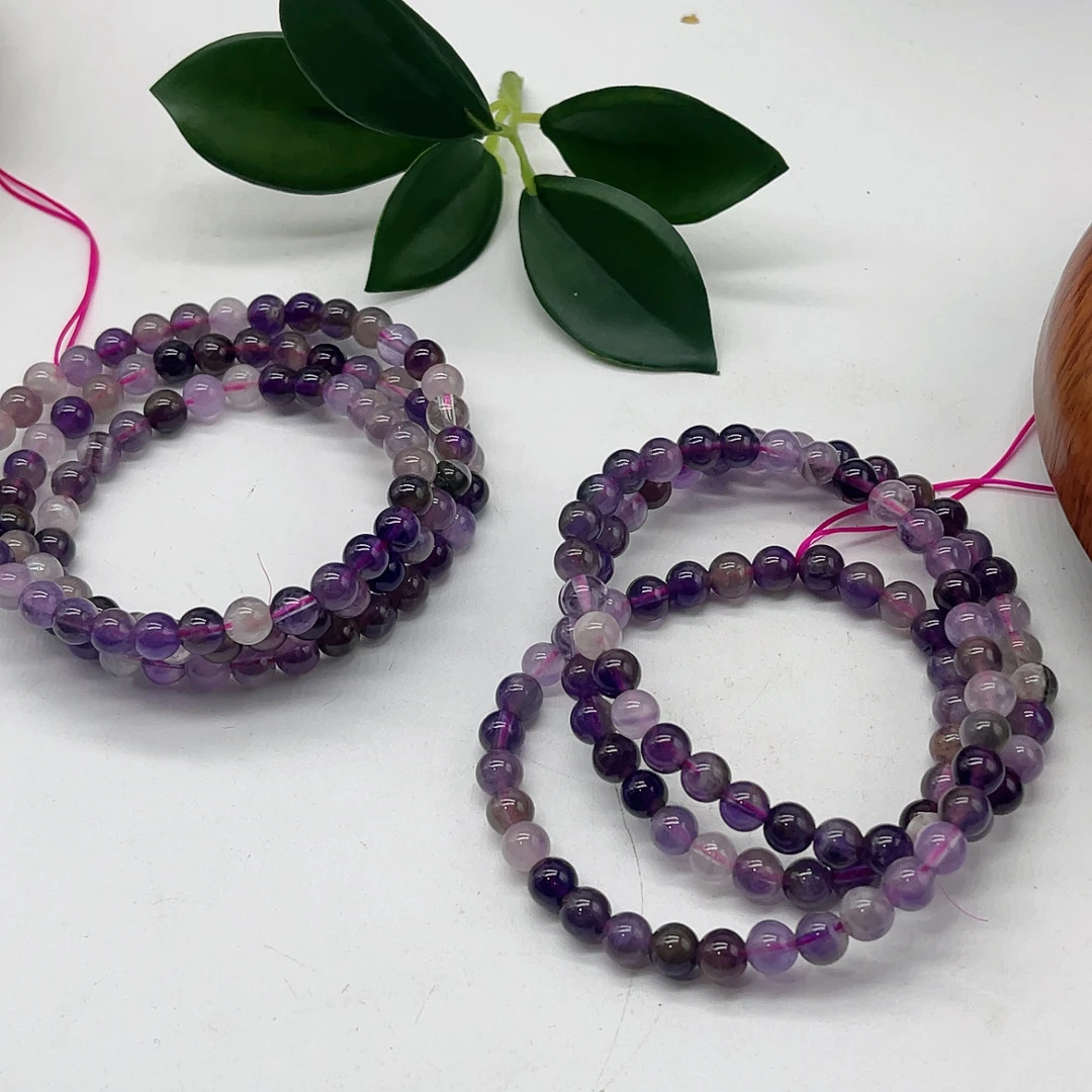 紫水晶多圈手链卡6珠子（拍一发一多样性发货）