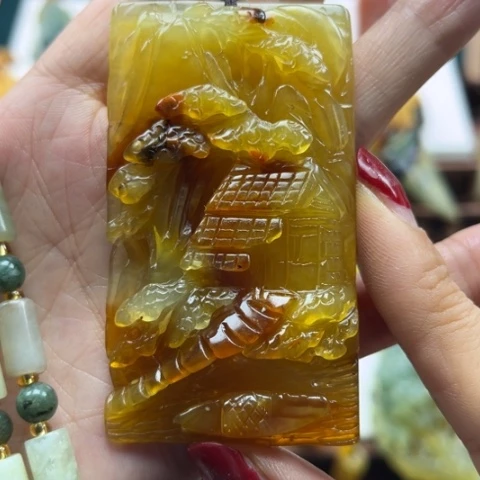 岫玉挂件未镶嵌挂件