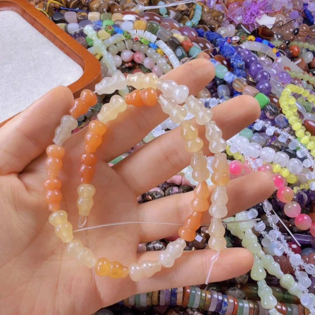 合金东陵石珠宝半成品卡8*14葫芦一条