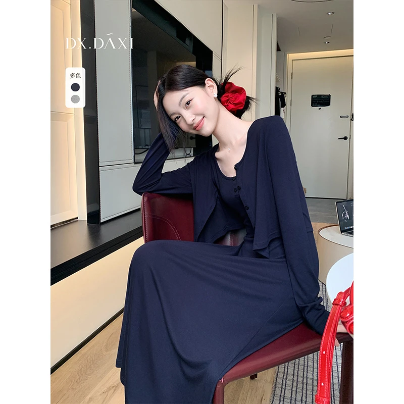 代大喜【云游都市】连衣裙收腰休闲风时尚气质裙子多色时尚套装女装