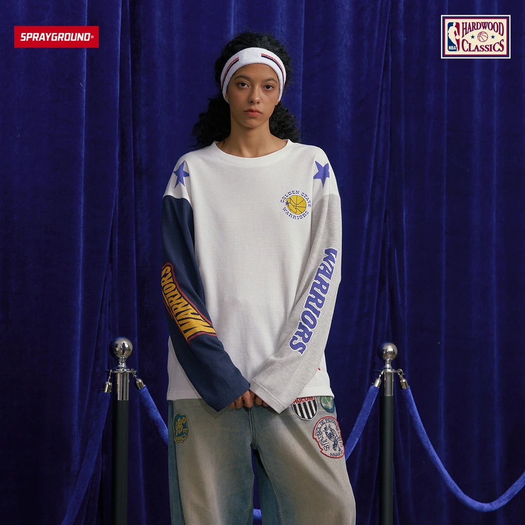 SPRAYGROUND I NBA HWC联名系列鲨鱼嘴长袖T休闲拼接HD NE230323