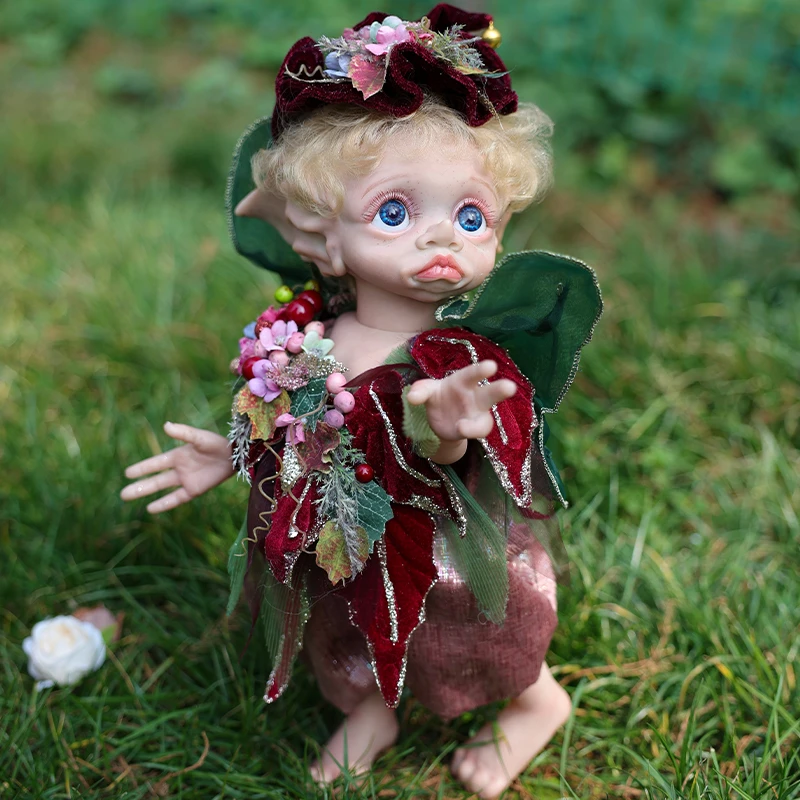 HK正版塑胶玩具小精灵天使玩偶搞怪人偶小孩安抚娃娃毛绒16008