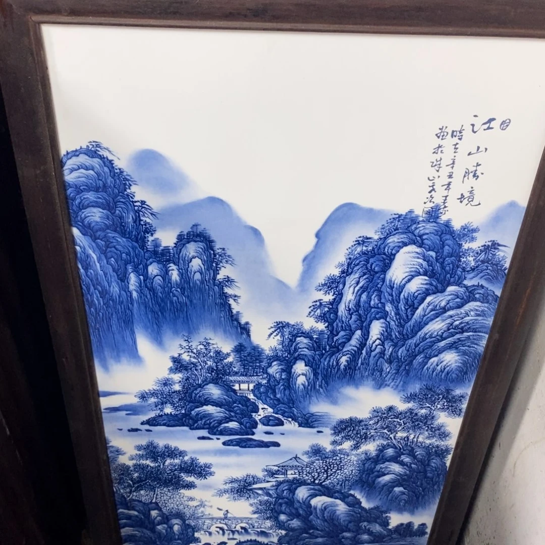瓷片86*46*1景德镇瓷板画柴窑烧制