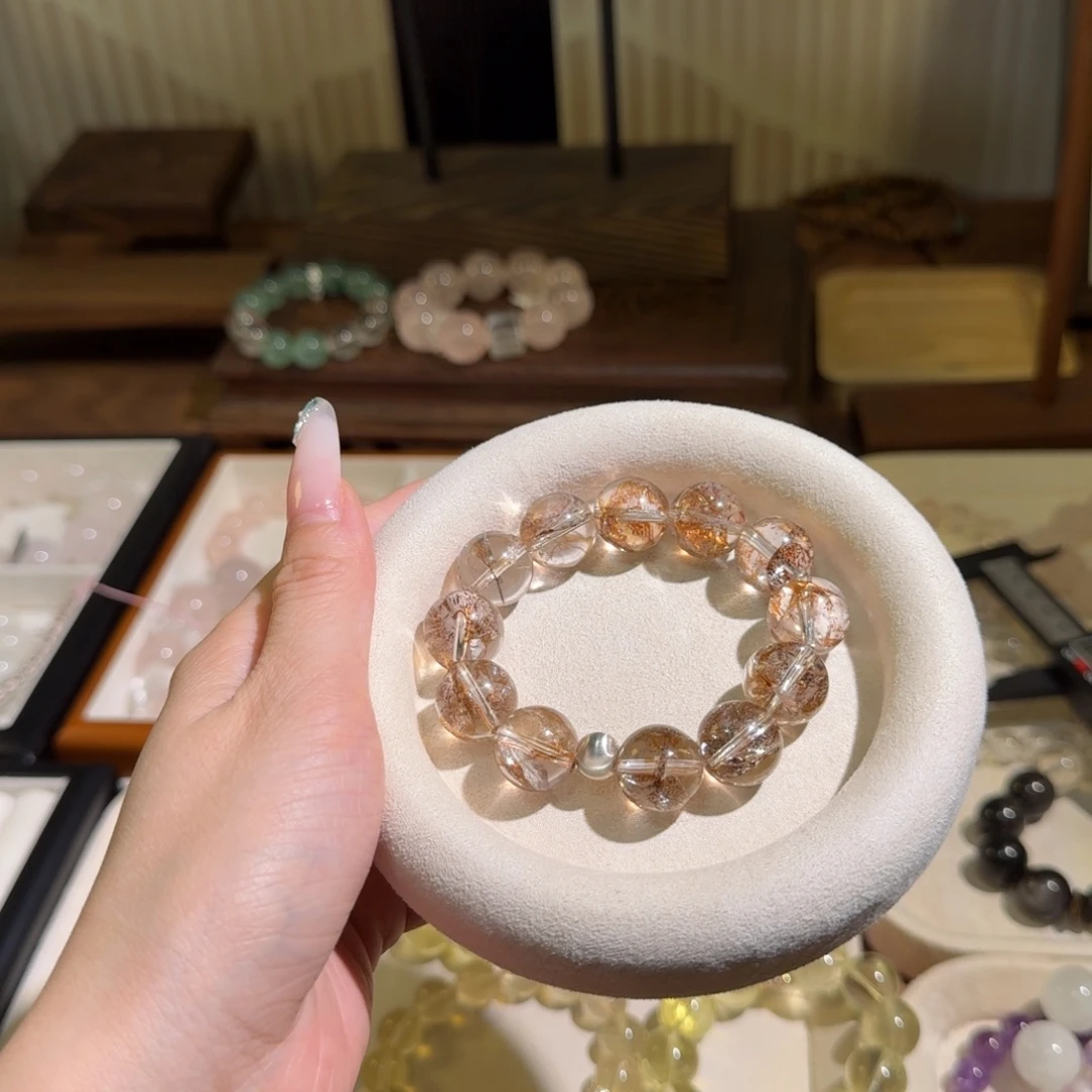 脾***）未镶嵌手链水晶金箔胶花
