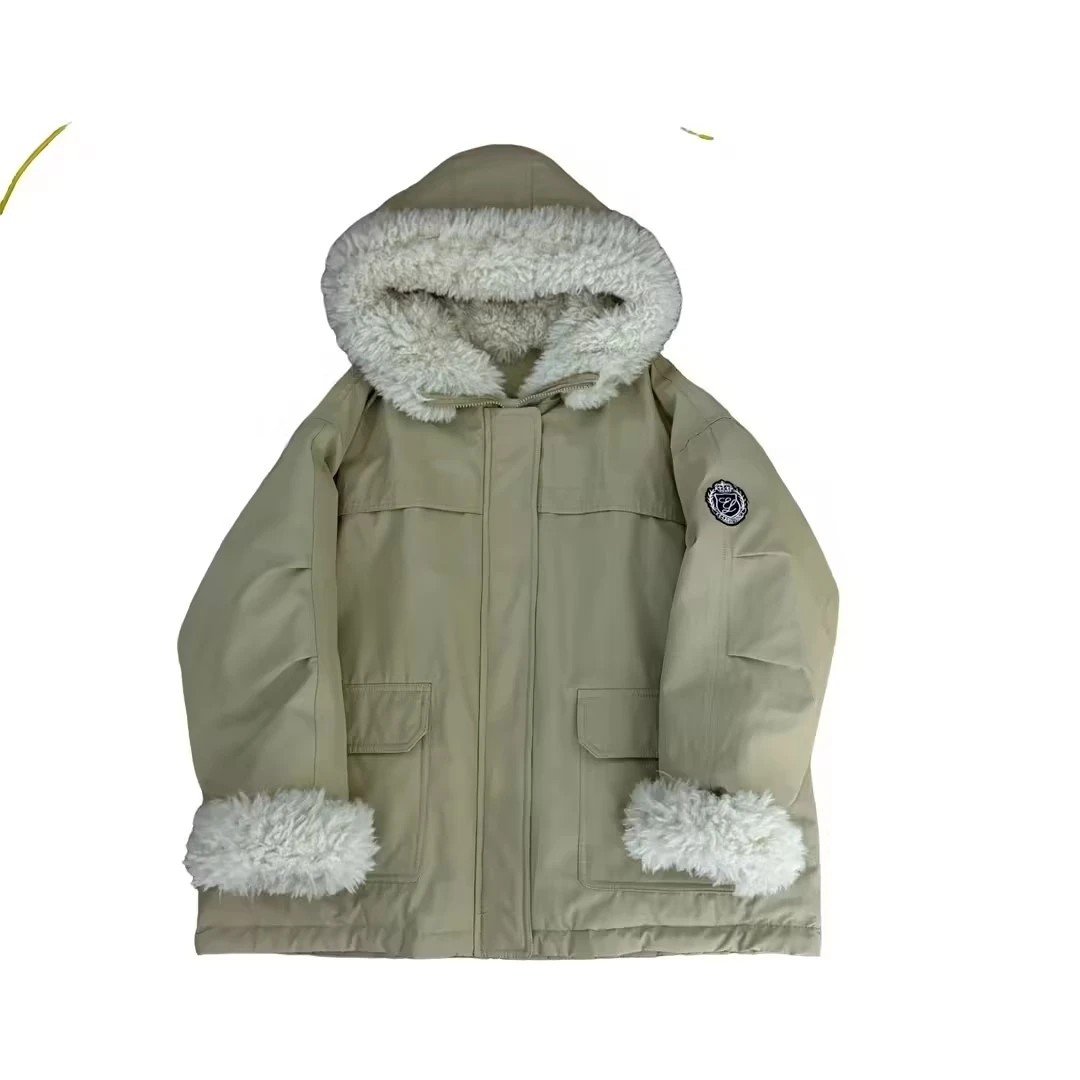 白乌鸦【学院风】拼接羽绒服7372时尚休闲韩版