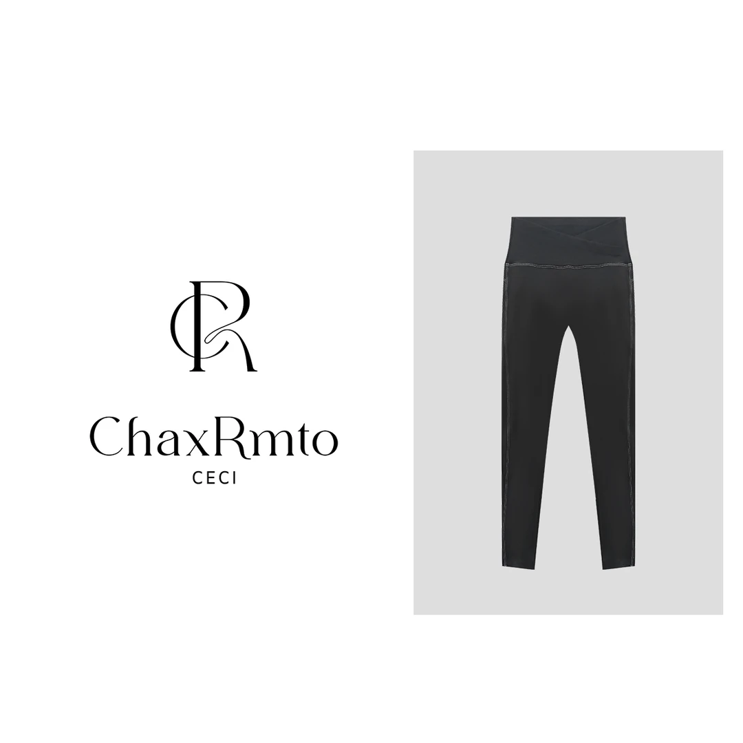 ChaxRmto斯斯25上新高腰收腹提臀健身八分瑜伽微喇烟管裤SD1A1701