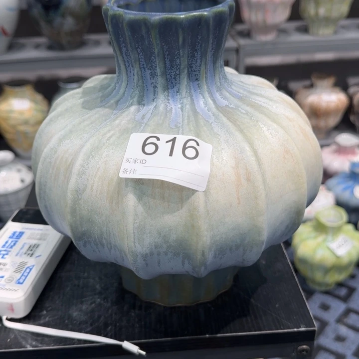 摆件N****?景德镇高温花器编码616高28口8默认无孔