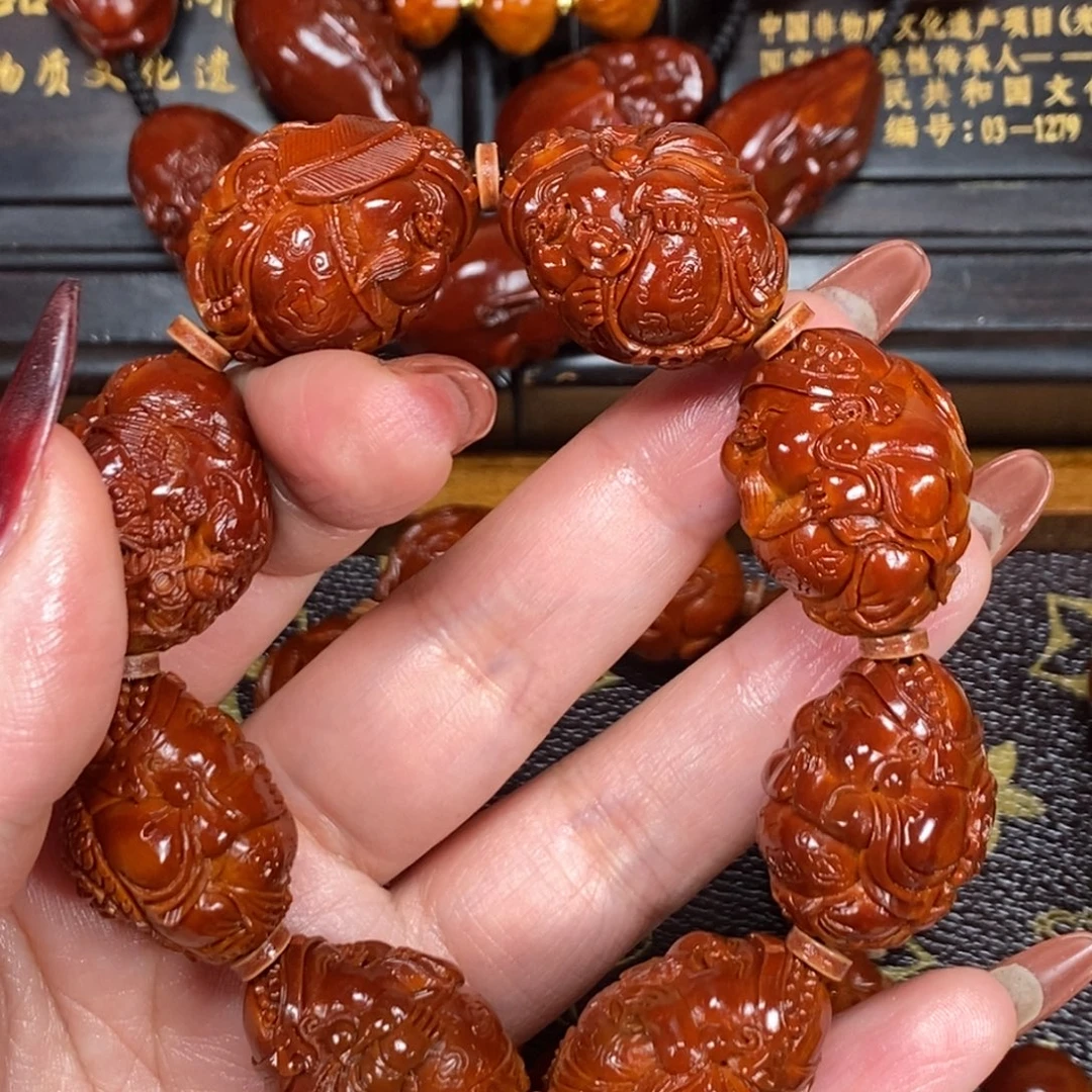 橄榄核吊坠瑞兽财神1111