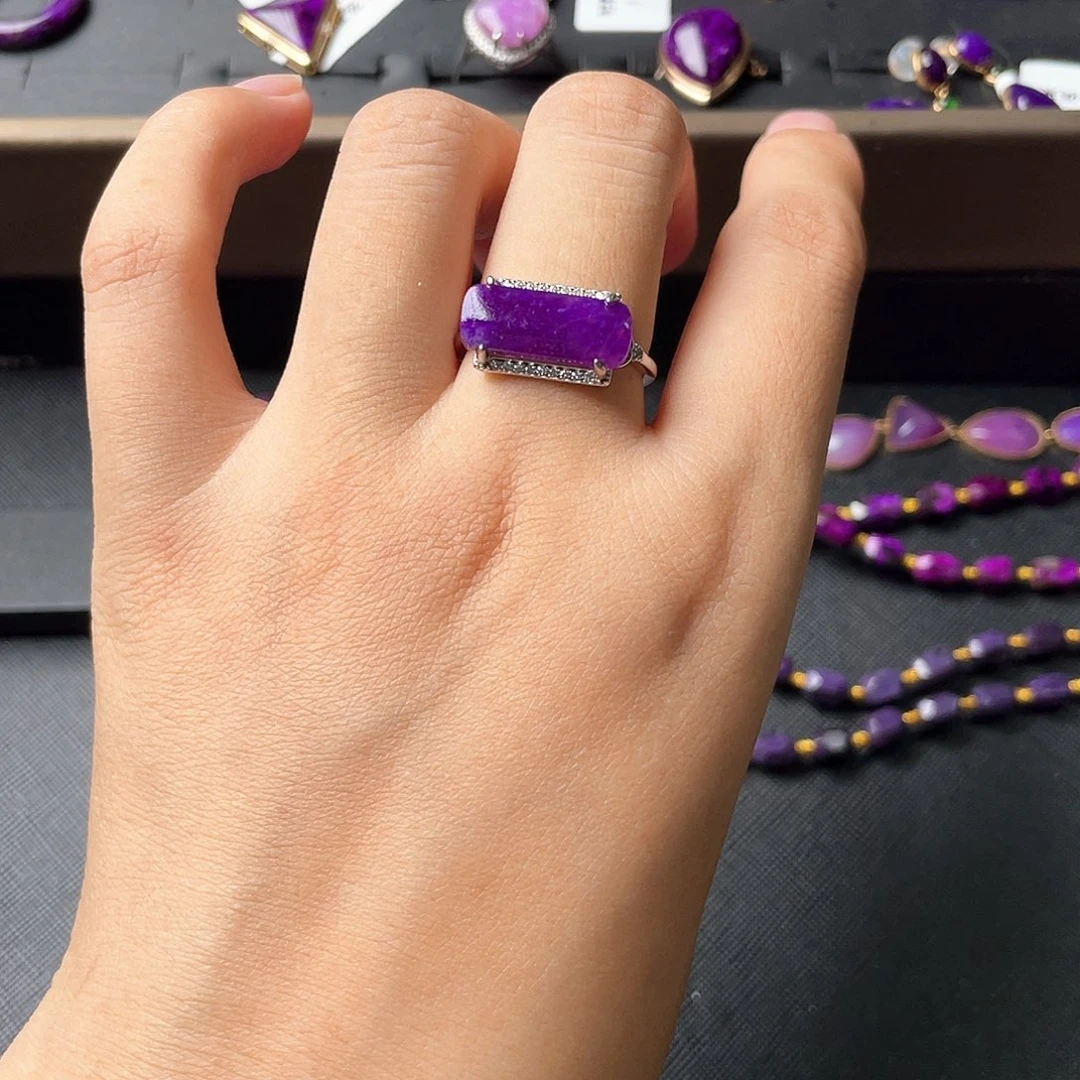 苏纪石（舒俱来）银S925镶嵌戒指