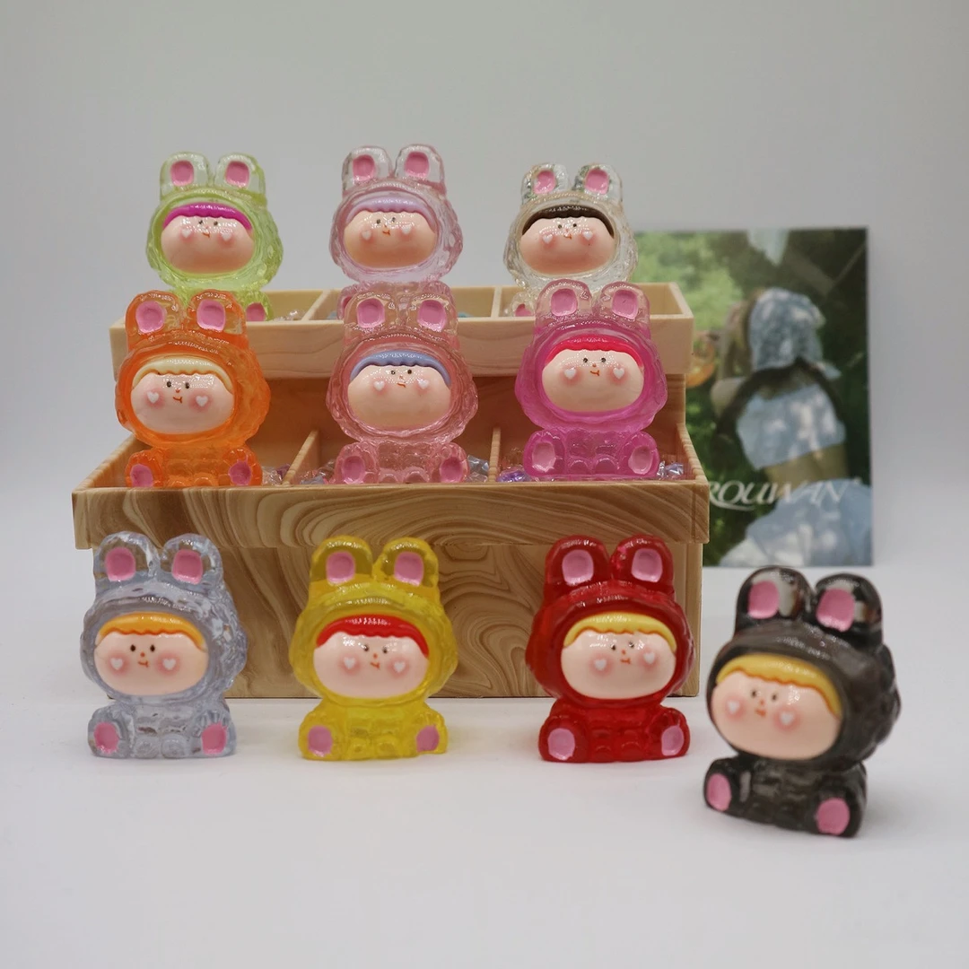 【直播拆】高透坐立莉莉丝 树脂潮玩手办饰品摆件可爱半手工艺品