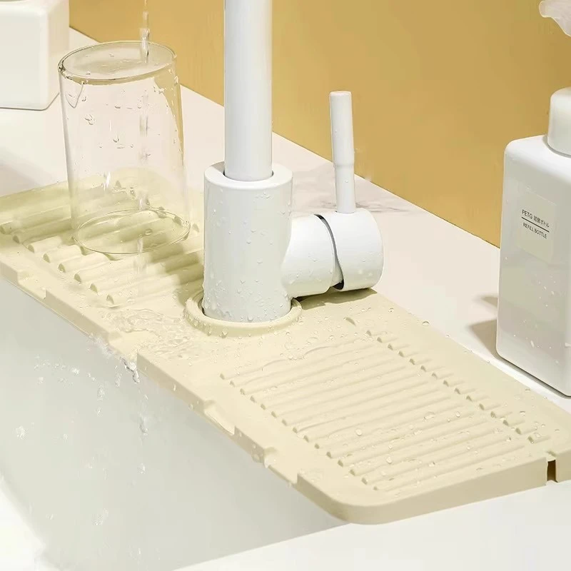 【源头工厂】水龙头防溅水置物垫硅胶沥水垫水槽防滑洗漱台杯子肥皂